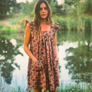 Christy Dawn the Bennet Dress plum flora silk S